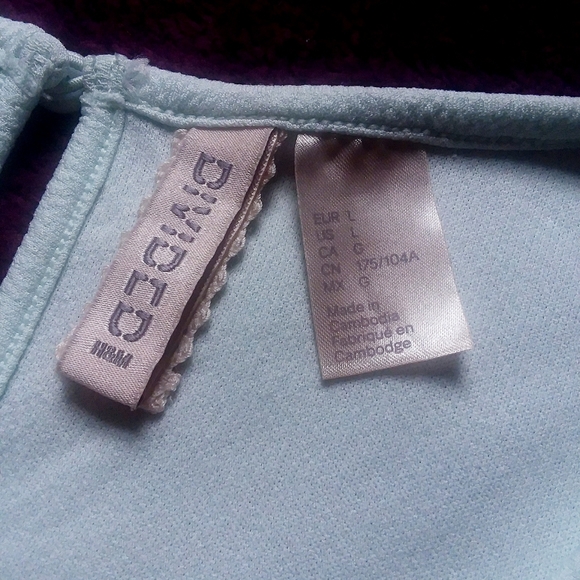 Divided H&M L Light Blue Halter Crop Top - Picture 5 of 6